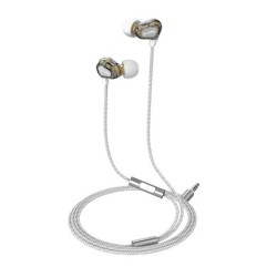 Celly - Stereo Dual Driver Oordopjes UP800, Wit - Kunststof - Celly