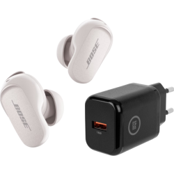 Bose Quietcomfort Earbuds II Wit + BlueBuilt Oplader 18W